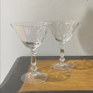 Vintage (2) Cambridge Caprice Champagne Glasses!